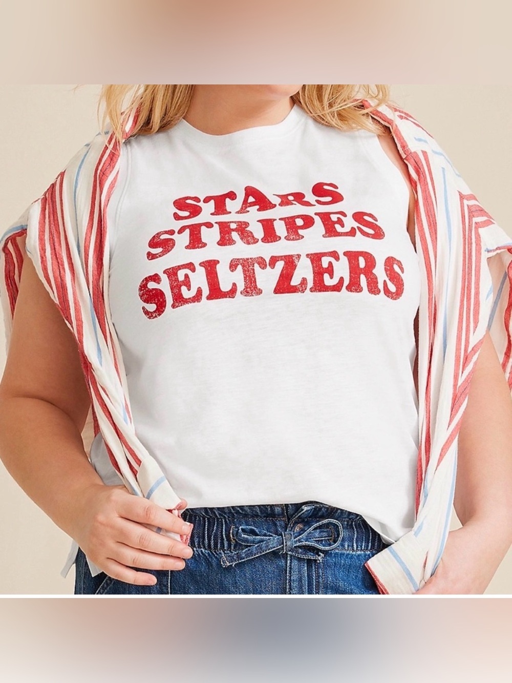 NWT Maurice’s Plus Size Stars Stripes Seltzers Tank